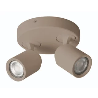 Opbouwspot Razza 2-lichts crème