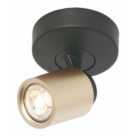Freelight Modern Hotel chique Razza opbouwspot 1-lichts zwart goud