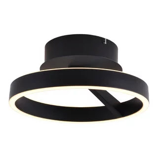 Plafondlamp Pilota 1-lichts zwart Ø30 cm