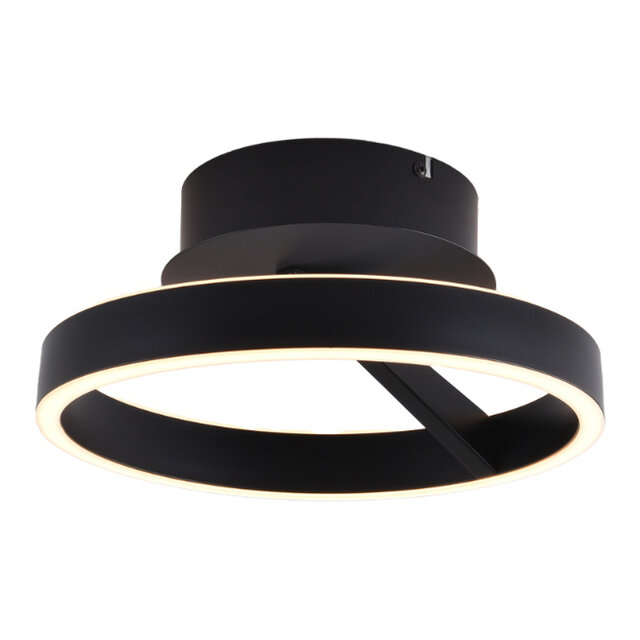 Plafondlamp Pilota 1-lichts zwart Ø30 cm