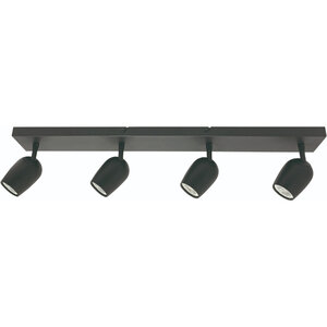 Freelight Modern Industrieel opbouwspot Trova 4-lichts zwart