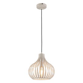 Hanglamp Aglio 1-lichts crème Ø28 cm