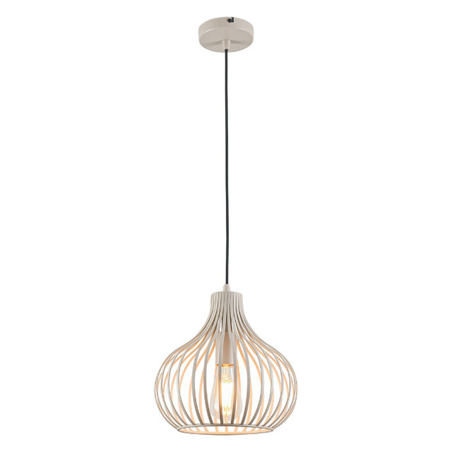 Hanglamp Aglio 1-lichts crème Ø28 cm