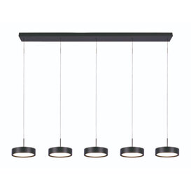 Hanglamp Alieno 5-lichts zwart