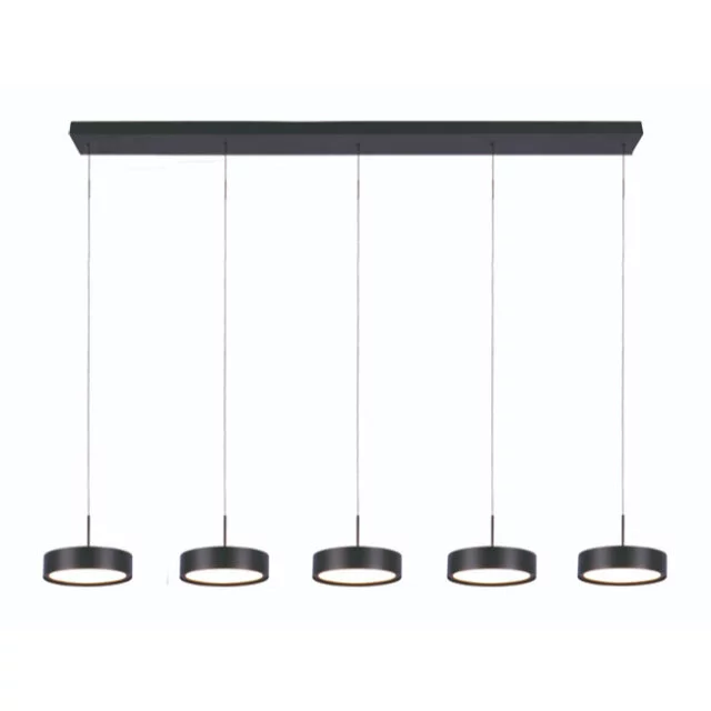 Hanglamp Alieno 5-lichts zwart