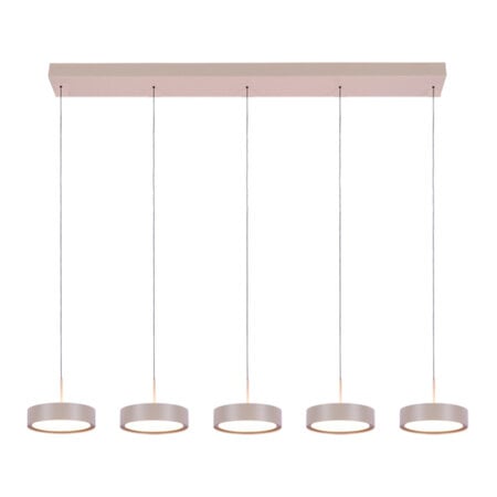 Freelight Modern Scandinavisch hanglamp Alieno 5-lichts balk crème