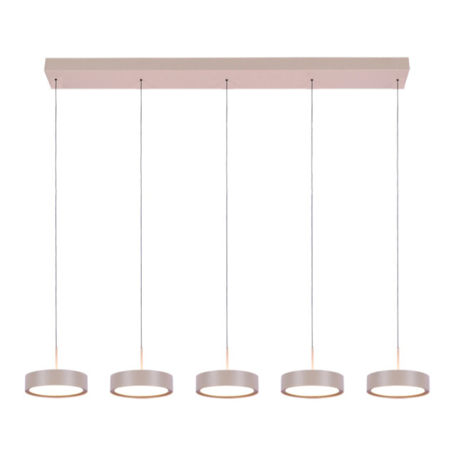Hanglamp Alieno 5-lichts crème