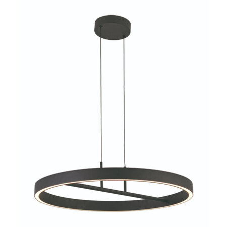 Freelight Moderne hanglamp Livello 1-lichts zwart Ø60cm
