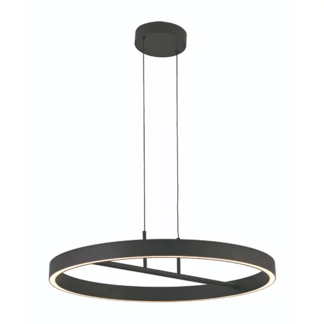 Hanglamp Livello 1-lichts zwart Ø60cm