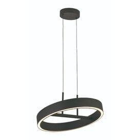 Hanglamp Livello 1-lichts zwart Ø40 cm