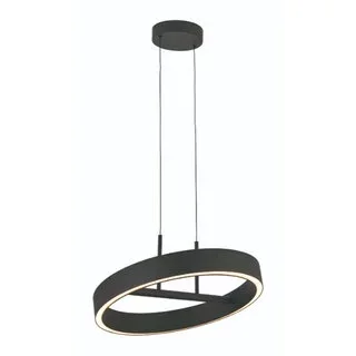 Hanglamp Livello 1-lichts zwart Ø40 cm