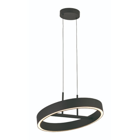 Freelight Modern Industrieel hanglamp Livello 1-lichts Ø40cm zwart