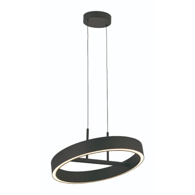 Hanglamp Livello 1-lichts zwart Ø40 cm