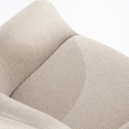 By-Boo Modern Scandinavisch eetkamerstoel Bliss beige met armleuning