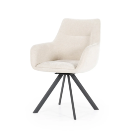 Eetkamerstoel Bliss met armleuning beige