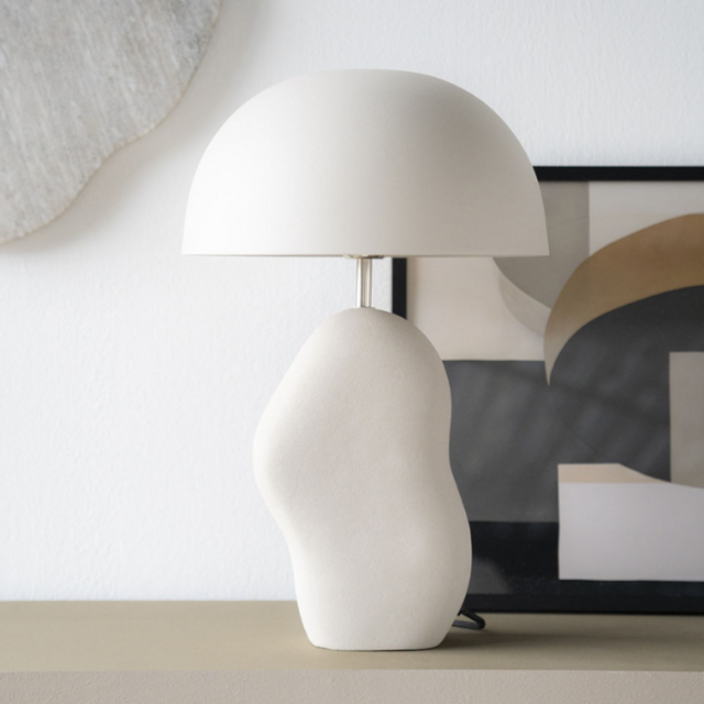 Tafellamp Aizu 1 lichts beige