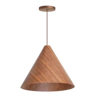 Hanglamp Robin 1-lichts walnoothout Ø45 cm