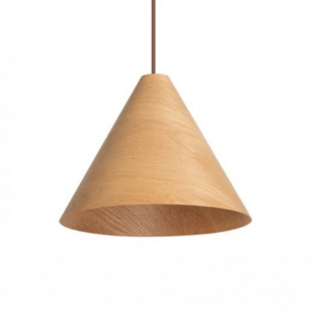 ETH Scandinavisch Landelijk hanglamp Robin 1-lichts Ø33 cm eikenhout