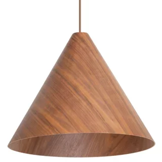 Hanglamp Robin 1-lichts walnoothout Ø33 cm