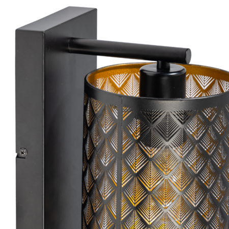 ETH Modern industrieel wandlamp Laser 1-lichts zwart