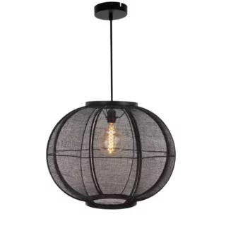 Hanglamp Fabric 1-lichts zwart Ø58 cm