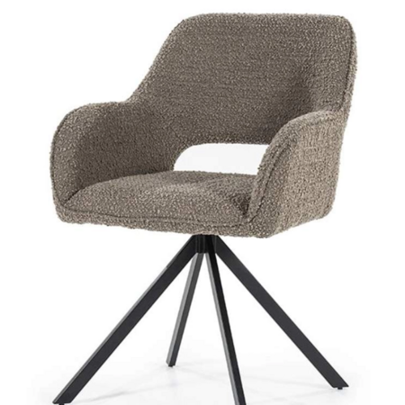 Eleonora Scandinavisch Hotel Chique eetkamerstoel Fabio bruin spark