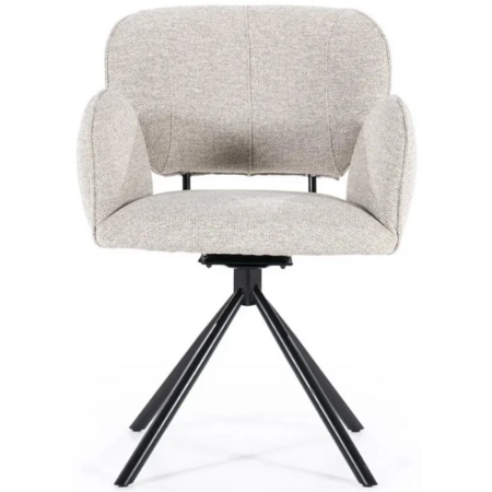 Eleonora Modern Scandinavisch eetkamerstoel Rosalin Moon taupe