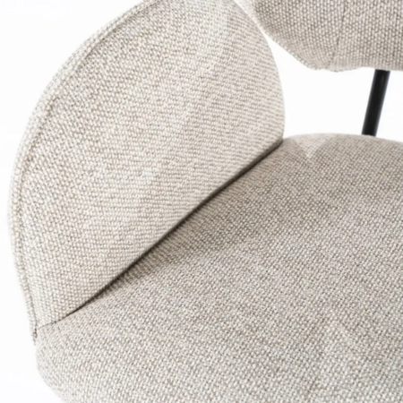 Eleonora Modern Scandinavisch eetkamerstoel Rosalin Moon taupe