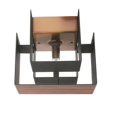 Steinhauer Modern landelijke wandlamp Muro 1-lichts zwart houtlook