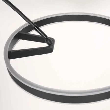 Steinhauer Modern Scandinavisch vloerlamp Ringlux 1-lichts zwart