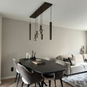 Ztahl Moderne hanglamp Riva 6-lichts 120 cm platinum