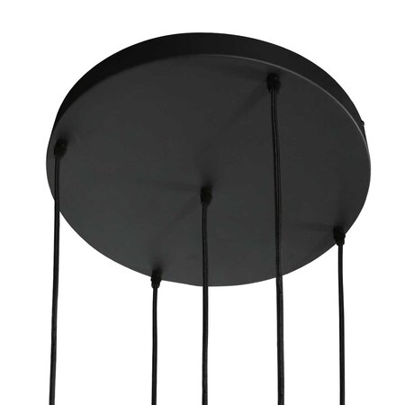 Steinhauer Design modern hanglamp Glimsy 1-lichts zwart met smoke glas