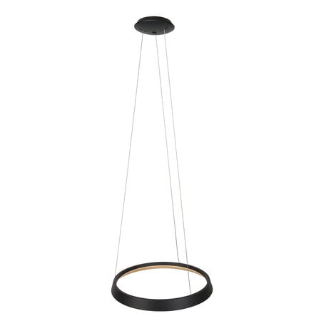 Steinhauer Modern Industrieel hanglamp Ringlux 60 cm zwart goud