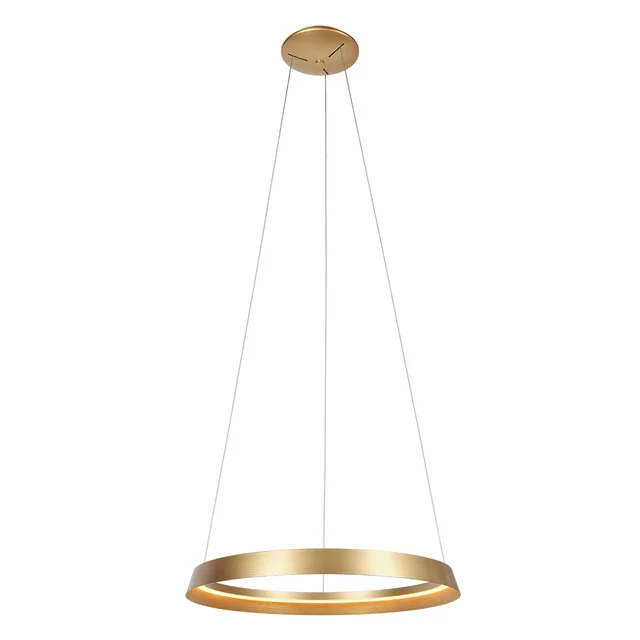 Hanglamp Ringlux 1-lichts goud 60 cm