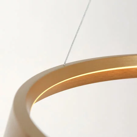 Steinhauer Modern Scandinavisch hanglamp Ringlux 1-lichts 60 cm goud