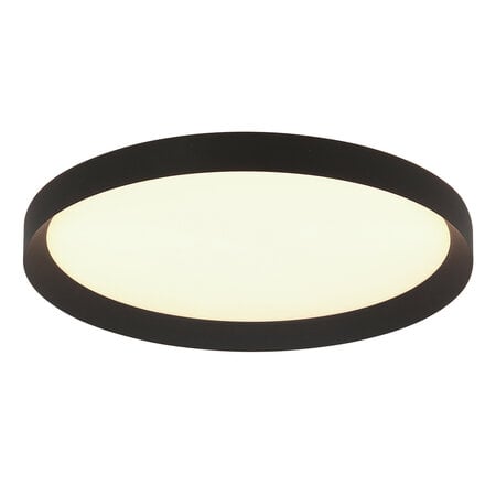 Steinhauer Modern Scandinavisch plafondlamp Flady Ø50 cm zwart