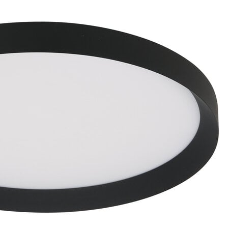 Steinhauer Modern Scandinavisch plafondlamp Flady Ø50 cm zwart