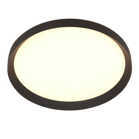 Steinhauer Modern Scandinavisch plafondlamp Flady Ø50 cm zwart