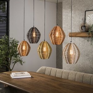 BelaLuz Moderne hanglamp Corvo 5-lichts mixed color