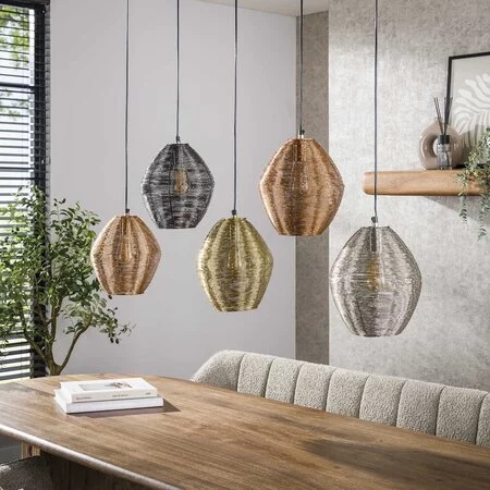BelaLuz Moderne hanglamp Corvo 5-lichts mixed color