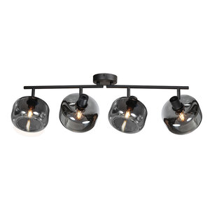 Steinhauer Modern industrieel opbouwspot Tenebris 4 lichts smoke