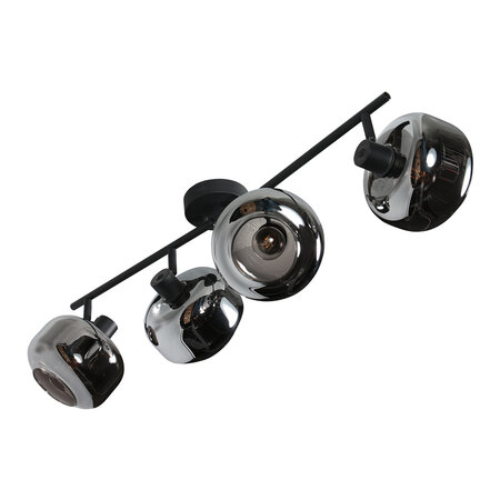 Steinhauer Modern industrieel opbouwspot Tenebris 4 lichts smoke