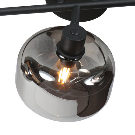 Steinhauer Modern Industriële opbouwspot Tenebris 3-lichts smoke