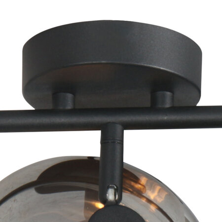 Steinhauer Modern Industriële opbouwspot Tenebris 3-lichts smoke