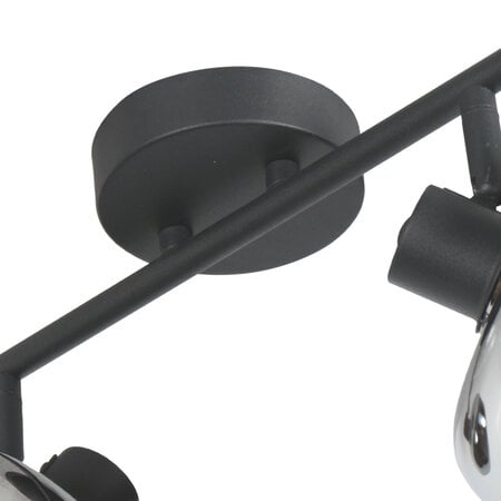 Steinhauer Modern Industrieel opbouwspot Tenebris 2-lichts smoke