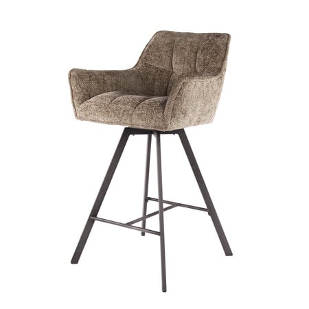 BelaLuz Modern Scandinavisch barstoel Turn Rich champagne