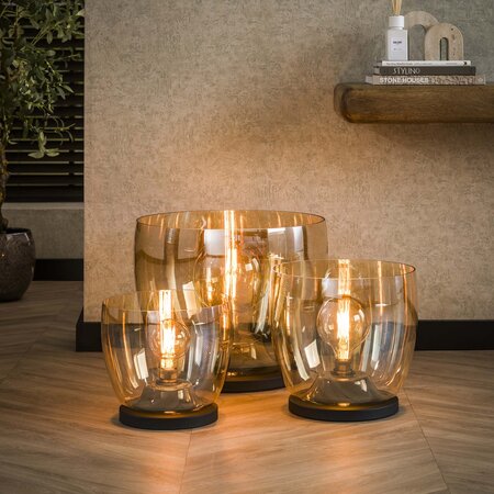 BelaLuz Moderne vloerlamp Dash Up L 1-lichts amber