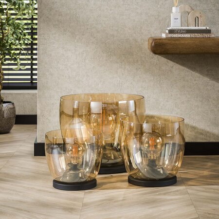 BelaLuz Moderne vloerlamp Dash Up XL 1-lichts amber