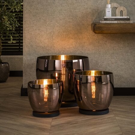 BelaLuz Moderne vloerlamp Dash Up XL 1-lichts koper