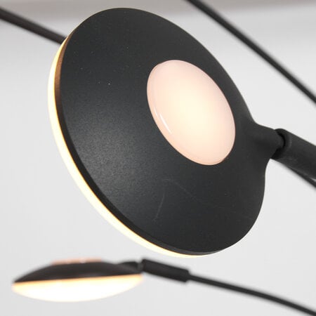 Steinhauer Design industrieel vloerlamp Synna 5-lichts zwart